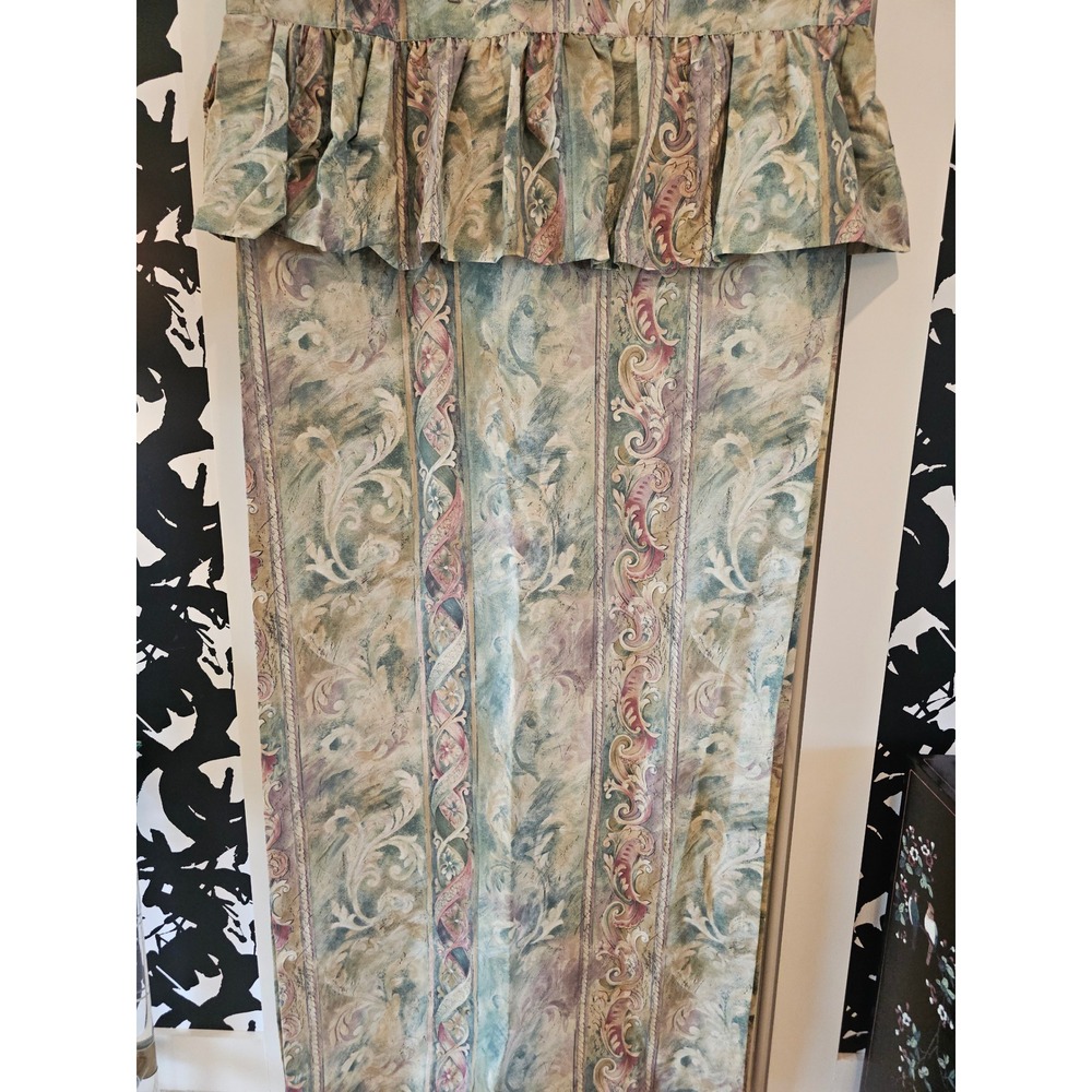 JCPenney Home Mustique Floral Damask Shower Curtain Towels & Basket Set Grn Rose